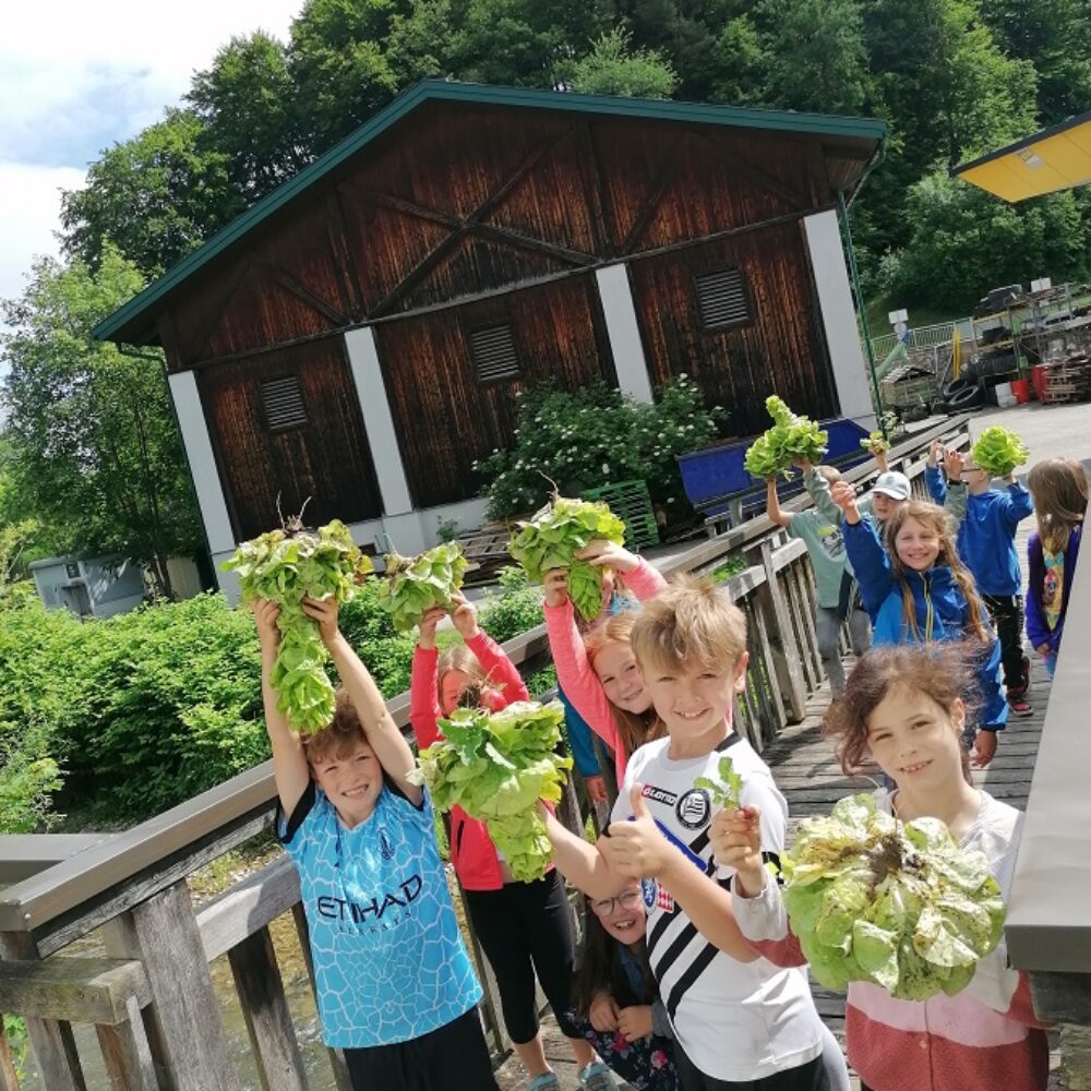 Unterricht am Schulacker